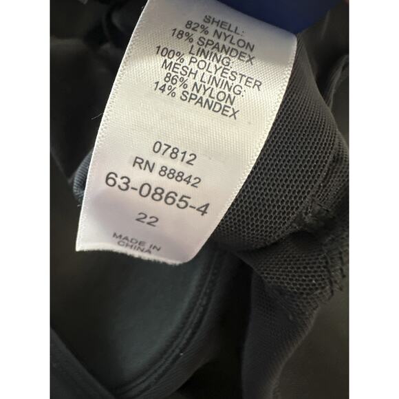 Swimsuits For All Retro Swim Dress Black Gold Foil Tummy Control UPF Plus Sz 22 - Picture 7 of 12